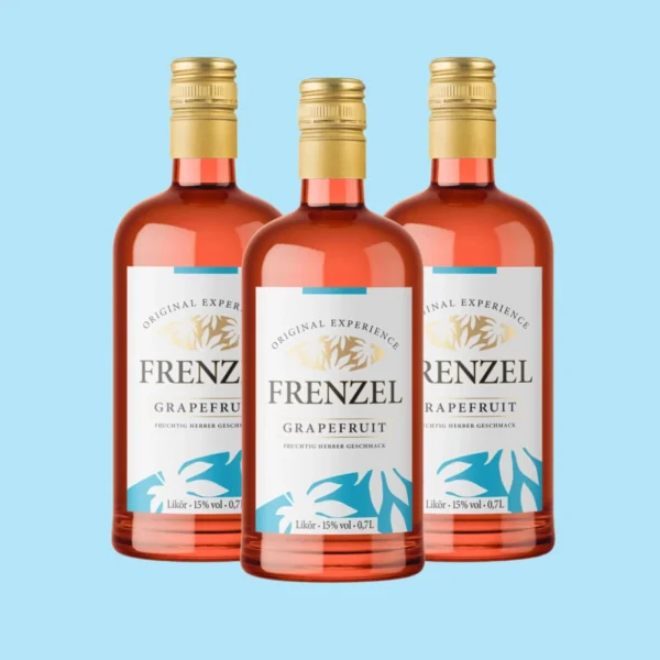 3 Flaschen FRENZEL Grapefruit | Likör – fruchtig-herber Geschmack. Jetzt probieren!