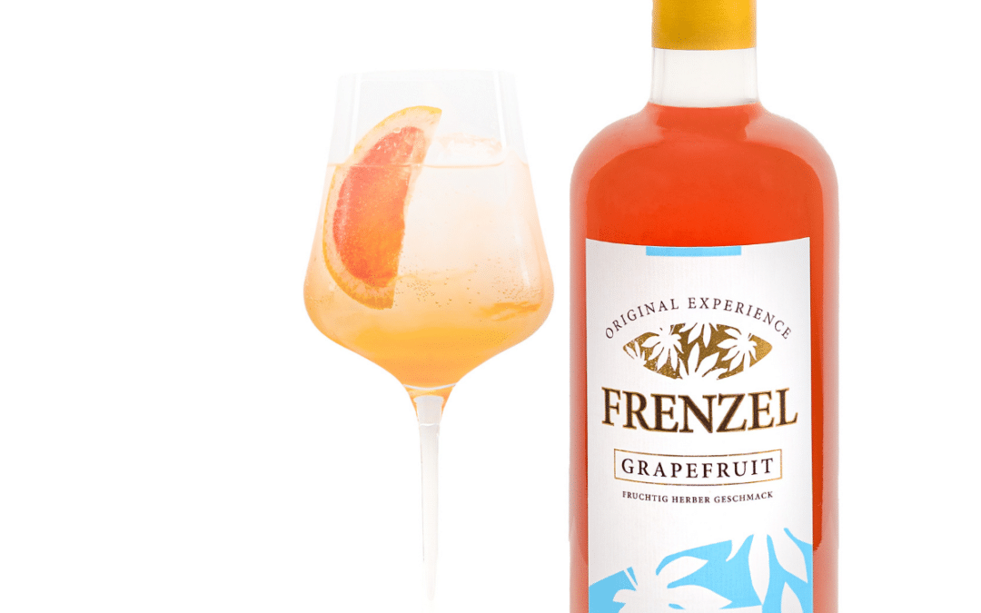 Likör FRENZEL Grapefruit – erfrischender Aperitif mit Grapefruit, ideal für Sommerabende & Cocktails, 15 % vol., 0,7L Flasche.