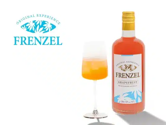 Likör FRENZEL Grapefruit jetzt auf der Getränkekarte des Restaurant Karpathen in Wuppertal, serviert als Rosé Spritz und mit Tonic.