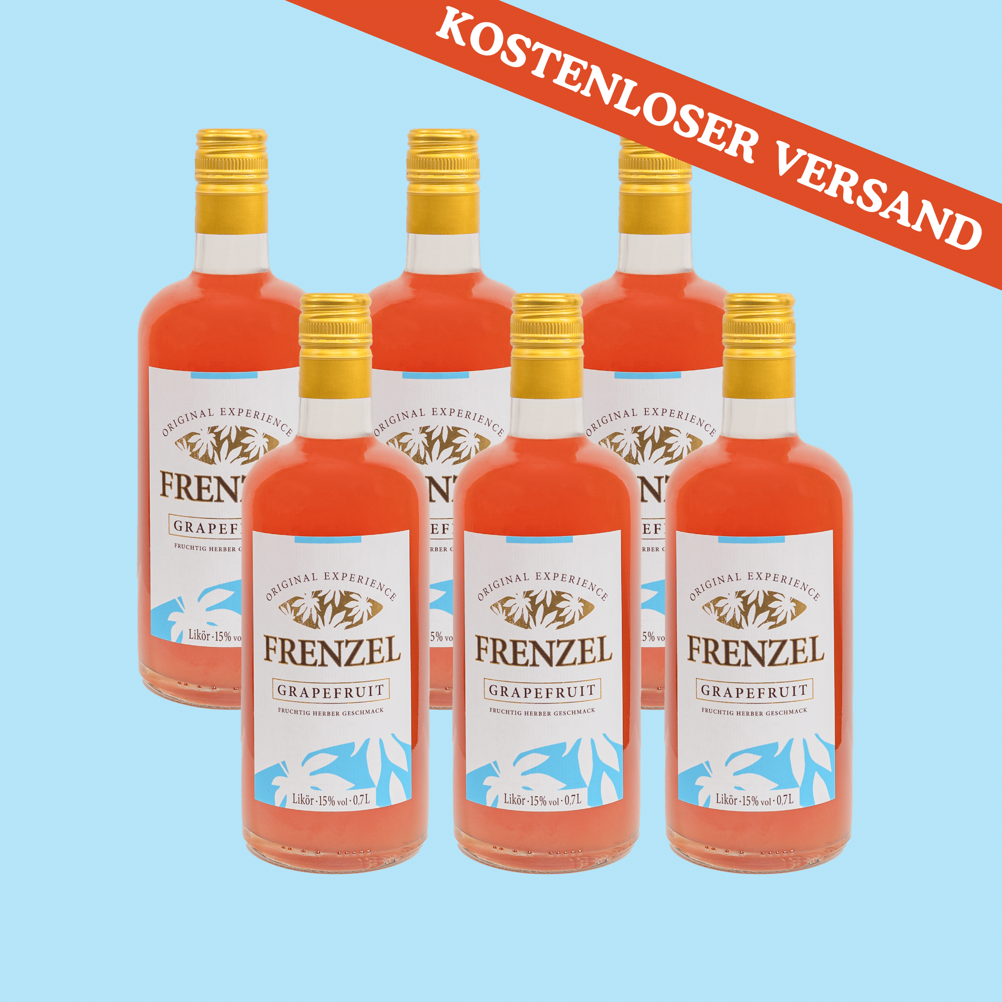 Likör FRENZEL Grapefruit – 6er-Set (6x 0