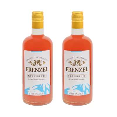 Zwei Flaschen Likör FRENZEL Grapefruit 0,7l - fruchtig-herber Premium-Aperitif aus echten Destillaten ohne künstliche Zusätze